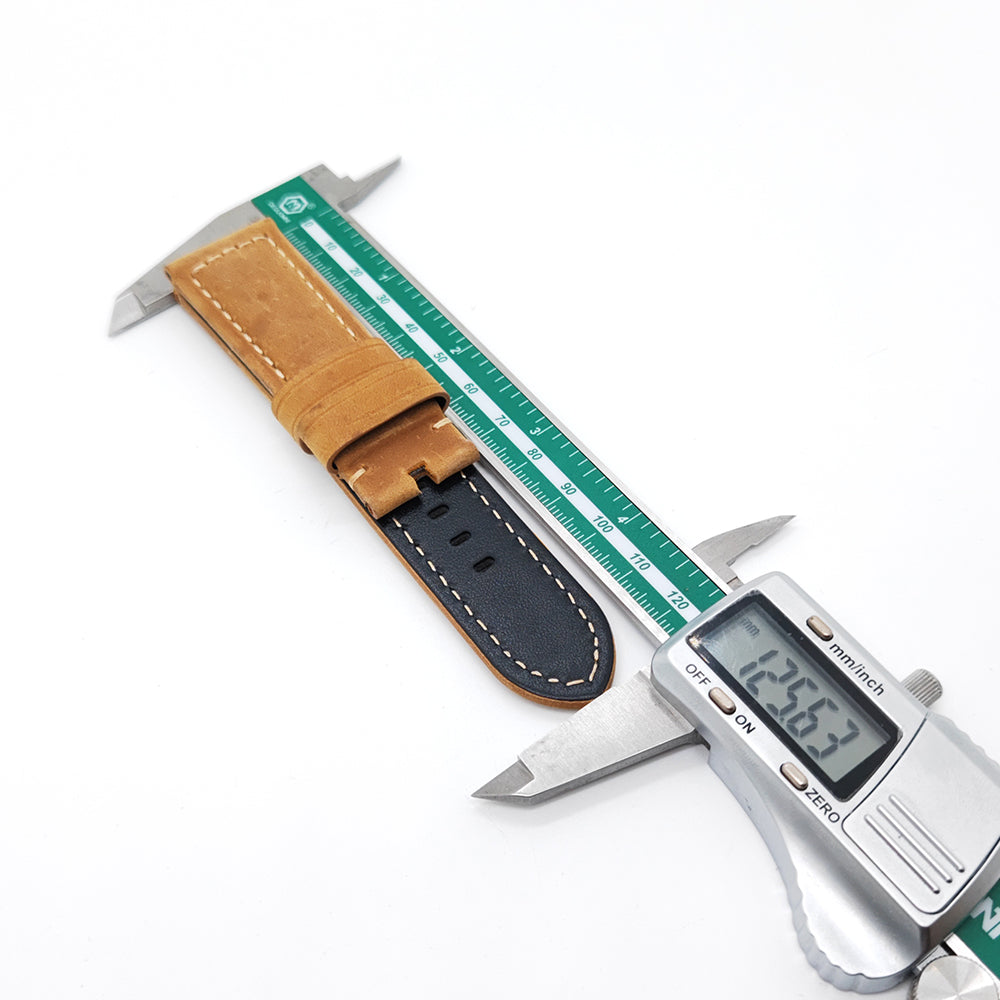 Brown Yellow Calf Leather Strap 24mm / 22mm Watch Band for PAM RADIOMIR LUMINOR Premium Quality Watchband Accessories
