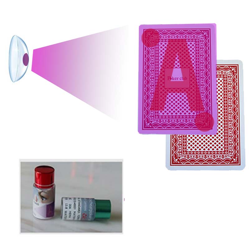Marked Playing Cards Infrared Contact Lens UV Reader Set