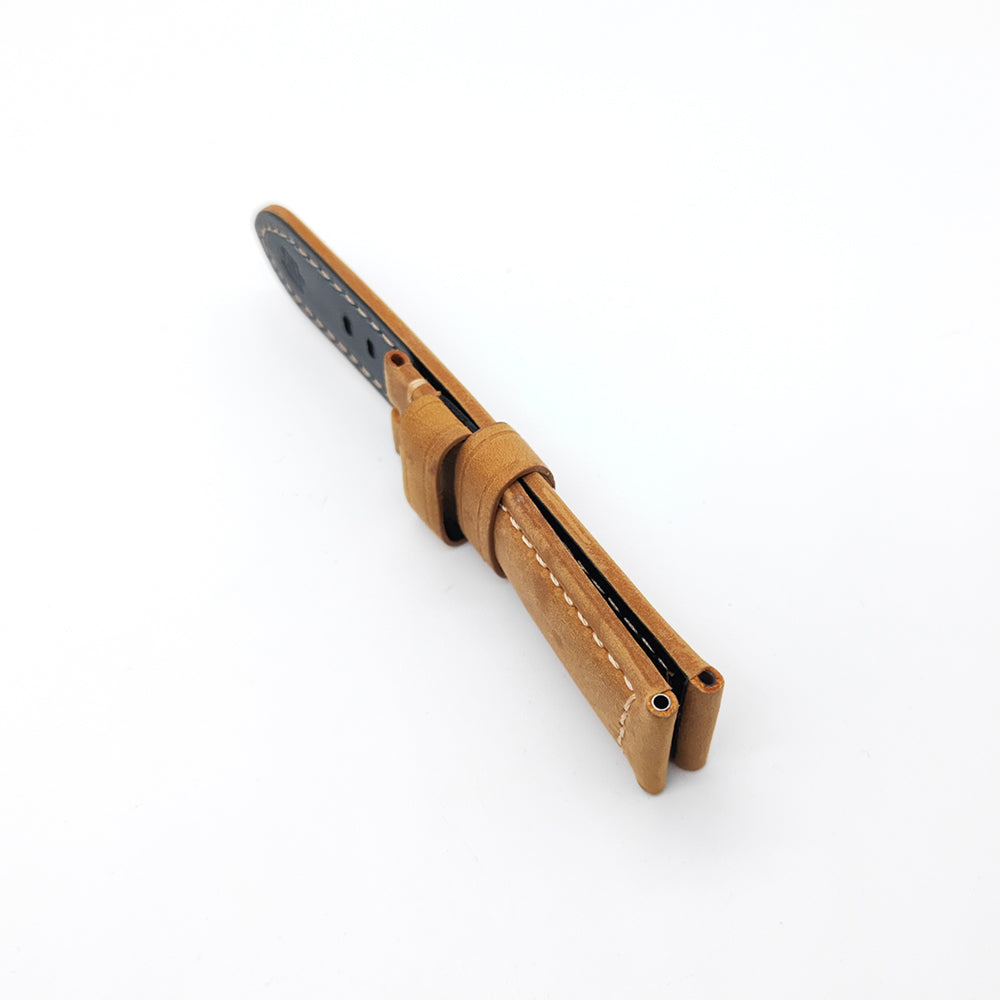 Brown Yellow Calf Leather Strap 24mm / 22mm Watch Band for PAM RADIOMIR LUMINOR Premium Quality Watchband Accessories