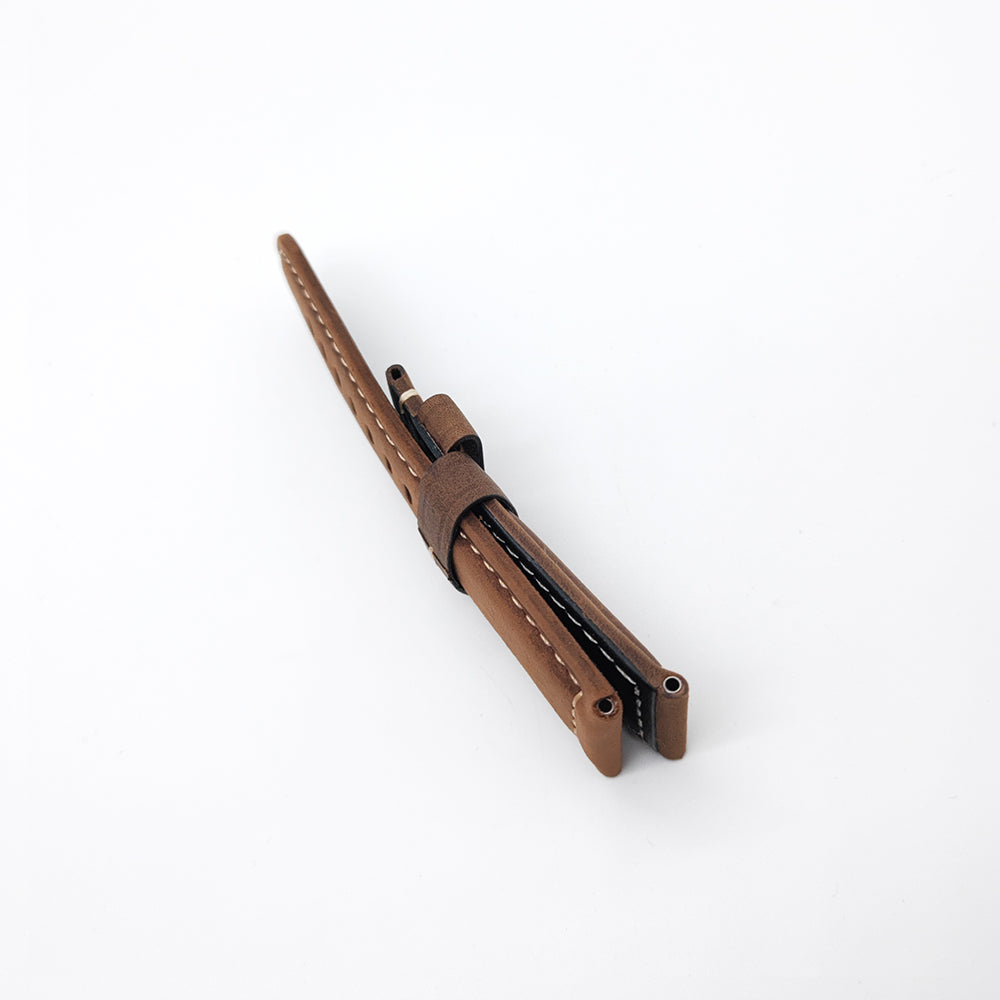 24mm/22mm Brown Frosted Calf Leather PAM Strap for PAM RADIOMIR LUMINOR Watch