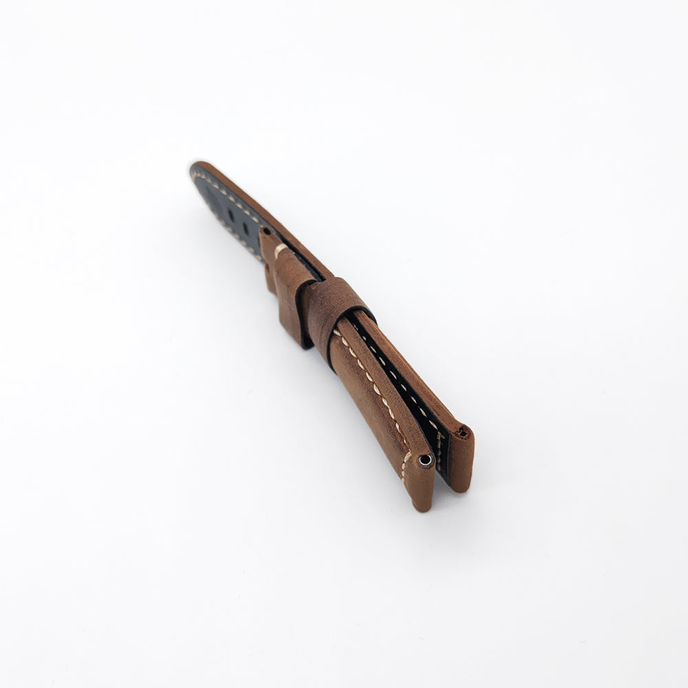 24mm/22mm Brown Frosted Calf Leather PAM Strap for PAM RADIOMIR LUMINOR Watch