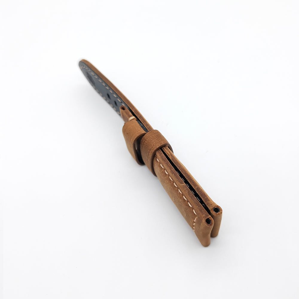 22mm/24mm Dark Brown Calf Leather for Tang buckle PAM Strap Watch Band Premium Quality Watchband Accessories