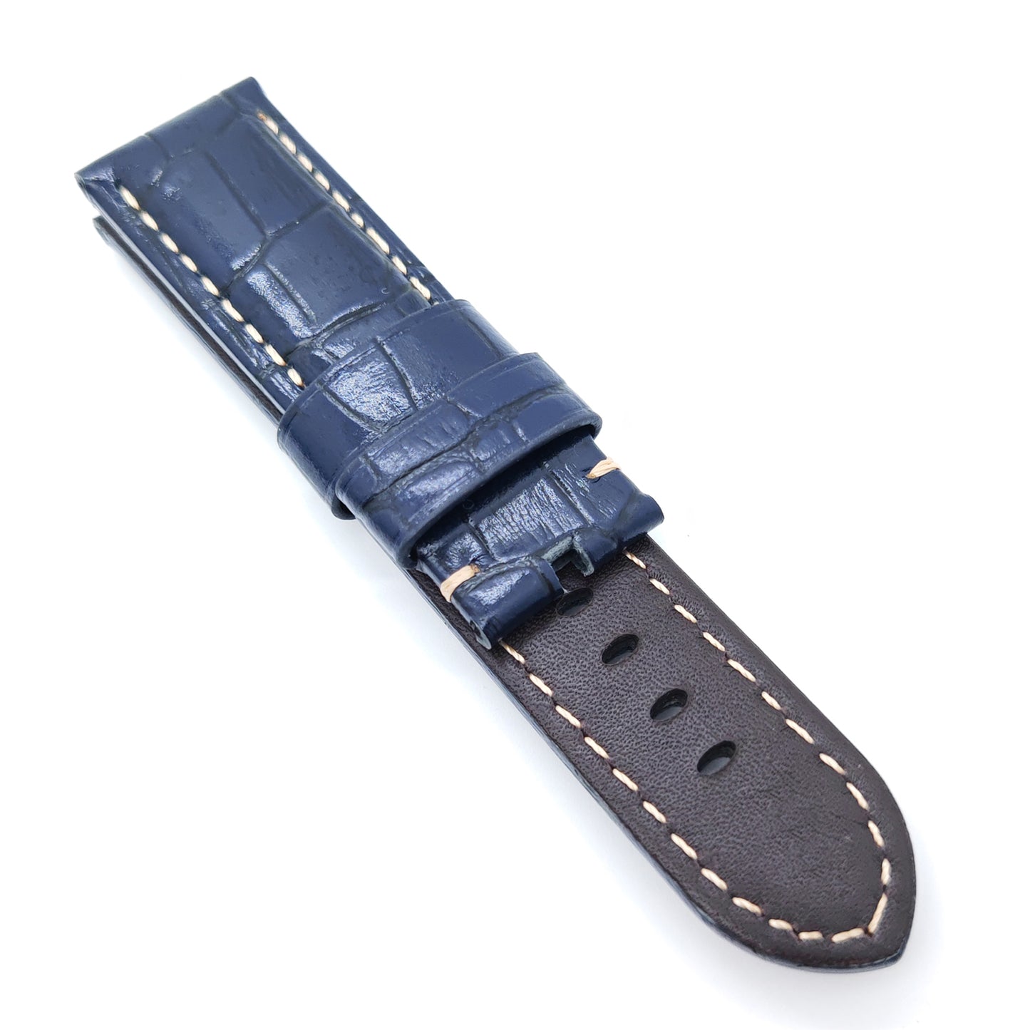 Blue Bamboo Calf Leather Band Strap For PAM RADIOMIR LUMINOR Watch Accessories 24mm 22mm