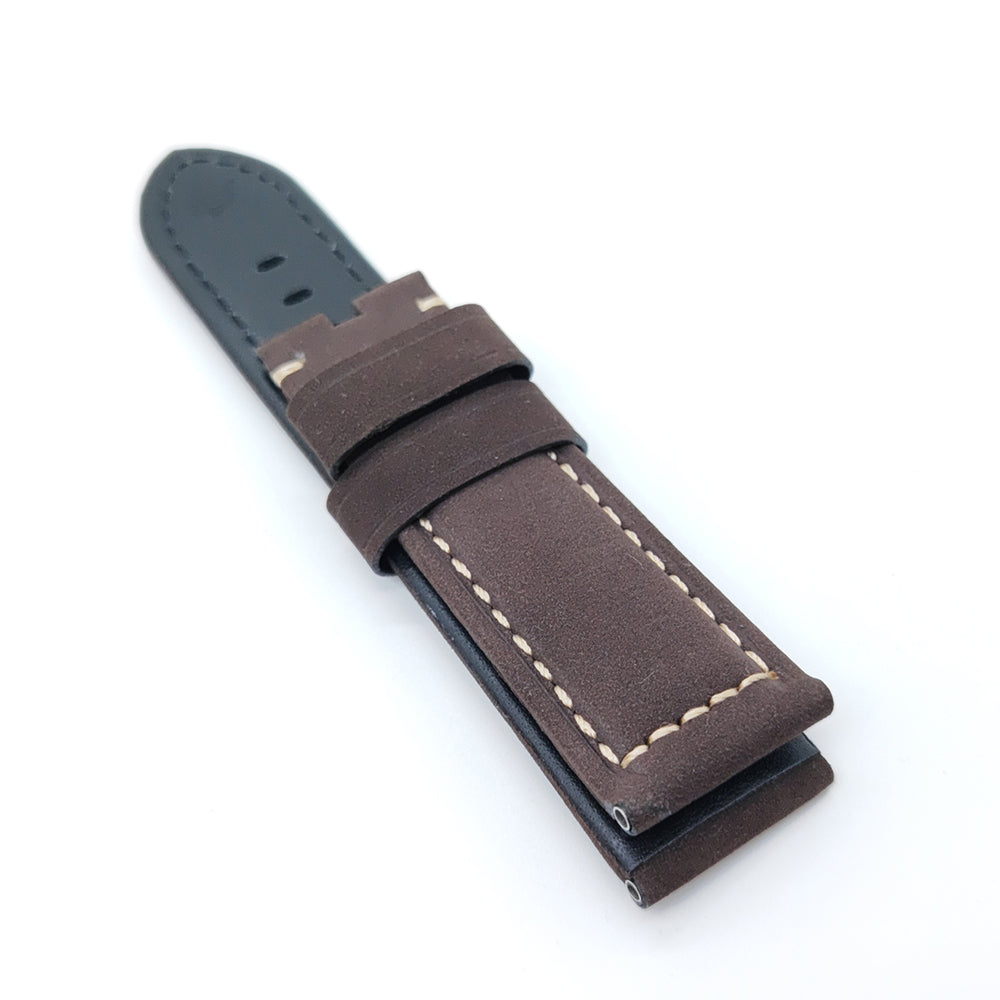 24mm / 22mm Calf Leather for 22mm Tang buckle PAM PAM111 Suede lether strap Brand