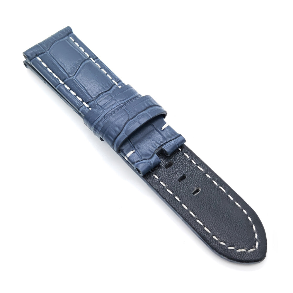 Blue Bamboo Calf Leather Band Strap For PAM RADIOMIR LUMINOR Watch Accessories 24mm 22mm