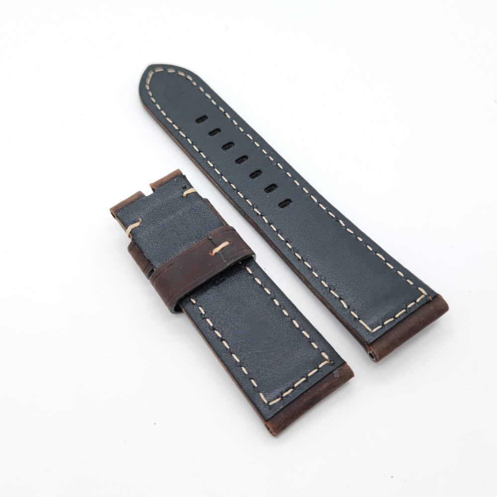 Brown Black Calf Leather for Tang buckle PAM PAM111 Strap 24mm / 22mm Fashion Watch Band