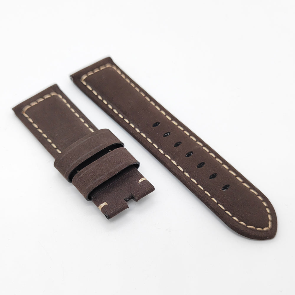 24mm / 22mm Calf Leather for 22mm Tang buckle PAM PAM111 Suede lether strap Brand