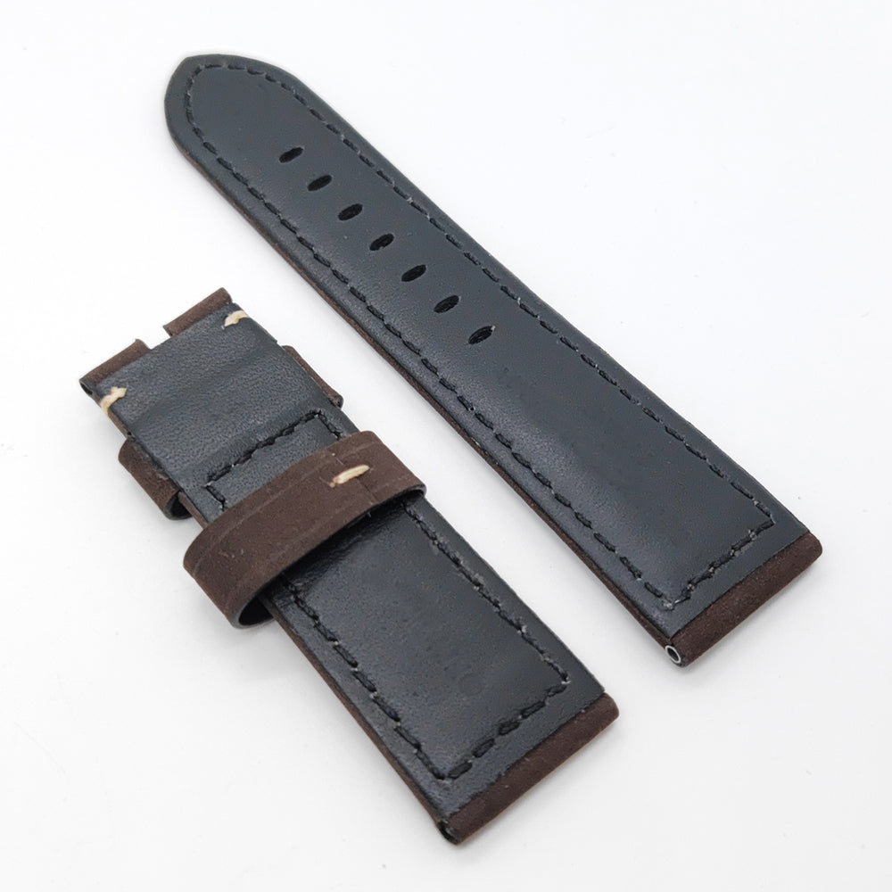 24mm / 22mm Calf Leather for 22mm Tang buckle PAM PAM111 Suede lether strap Brand