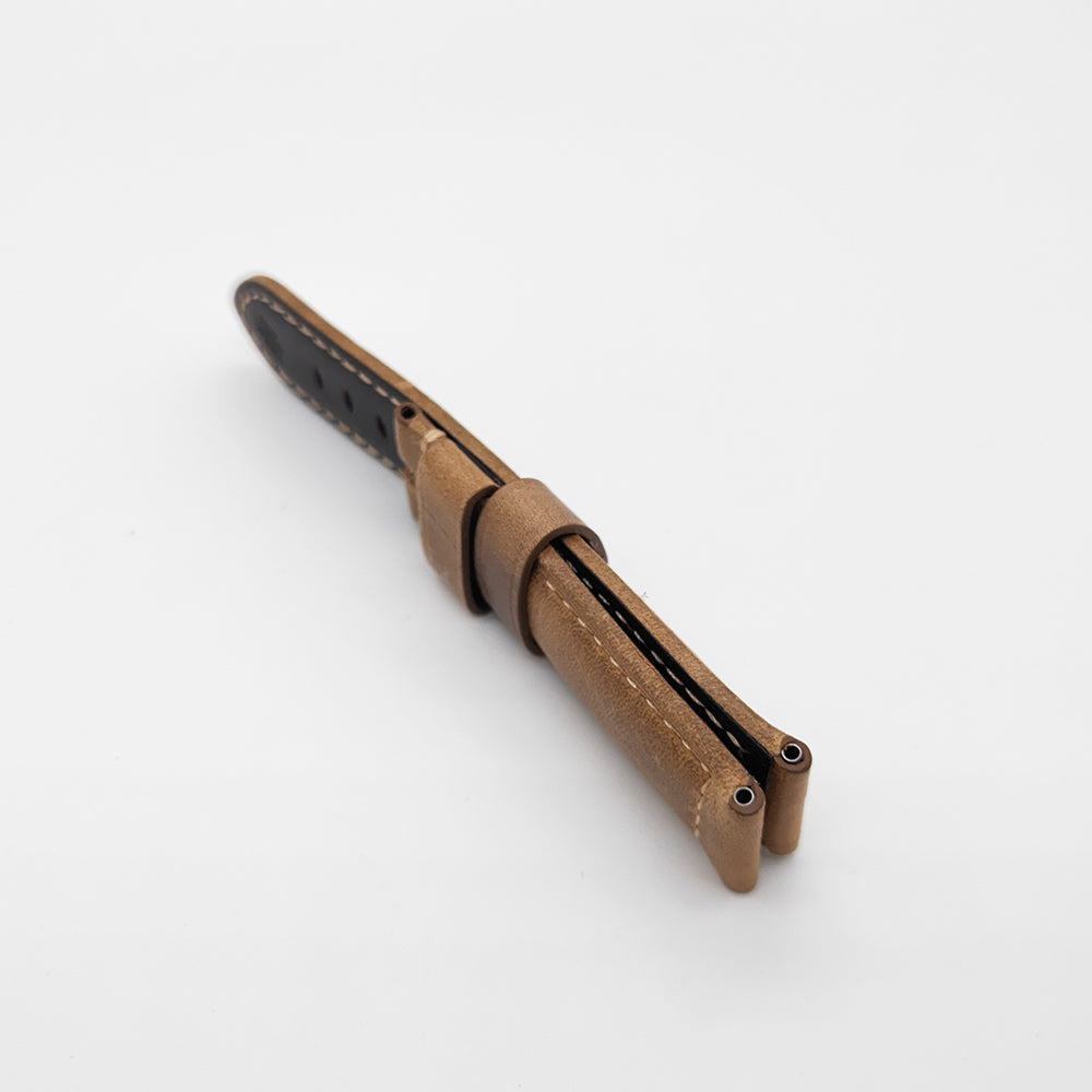 22mm/24mm Brown Calf Leather Strap Watch Band for PAM RADIOMIR LUMINOR