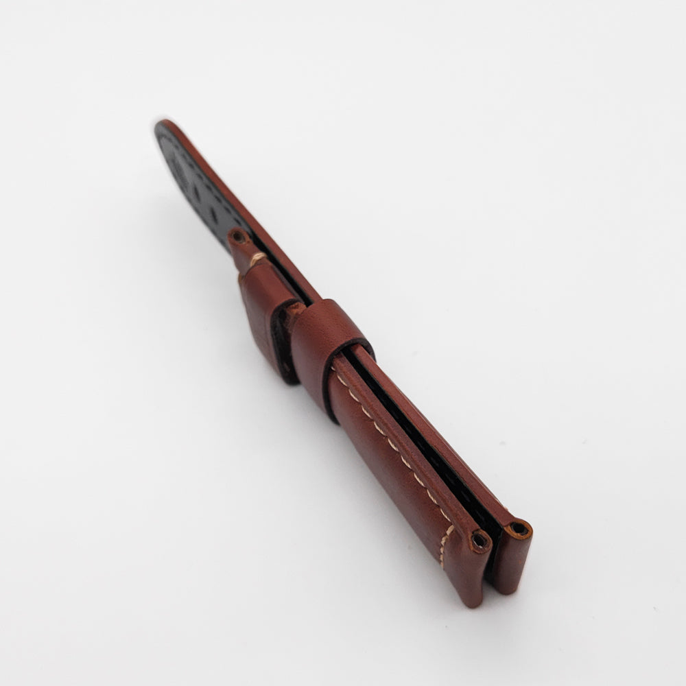 Brown Red Waxy Crack Calf Leather Strap for PAM RADIOMIR LUMINOR Watch 24mm - 22mm