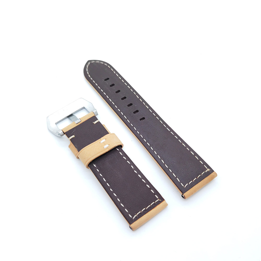 Brown Calf Leather Strap Khaki Watch Band for PAM RADIOMIR LUMINOR Luxury Leather Strap 22mm 24mm