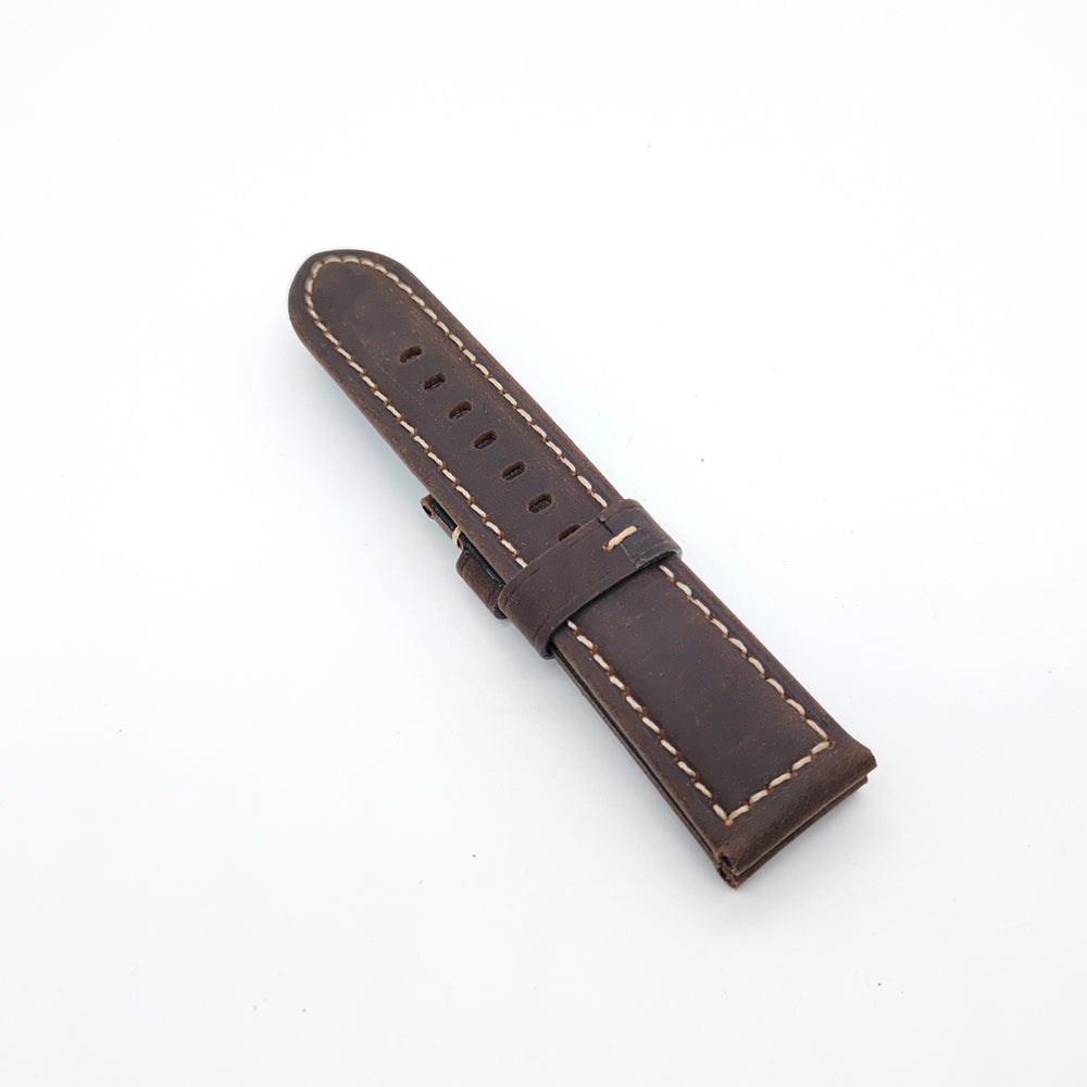 Brown Black Calf Leather for Tang buckle PAM PAM111 Strap 24mm / 22mm Fashion Watch Band