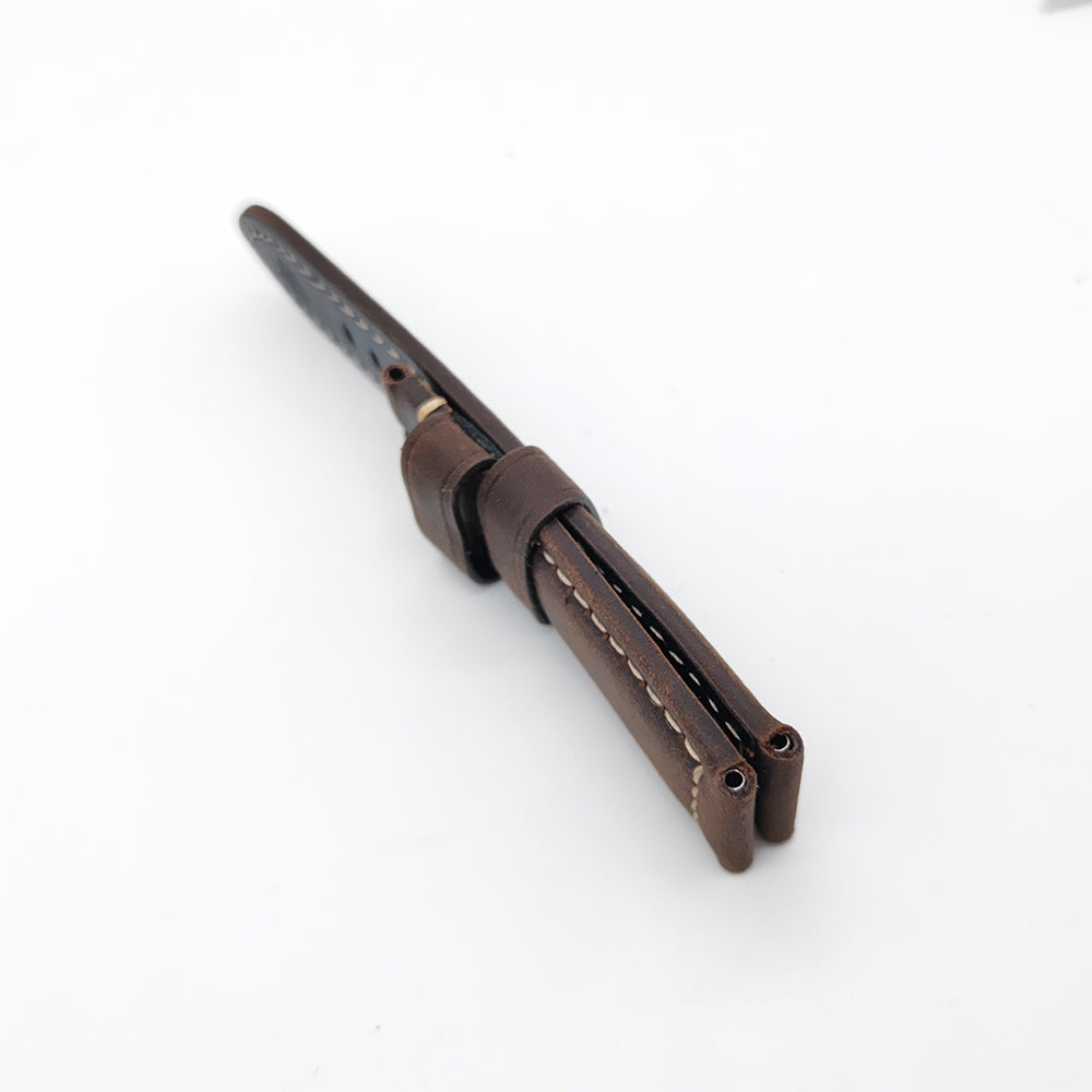 Brown Black Calf Leather for Tang buckle PAM PAM111 Strap 24mm / 22mm Fashion Watch Band